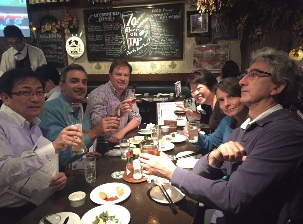 Dinner with colleagues during an Integrating the Healthcare Enterprise (IHE) meeting in Japan